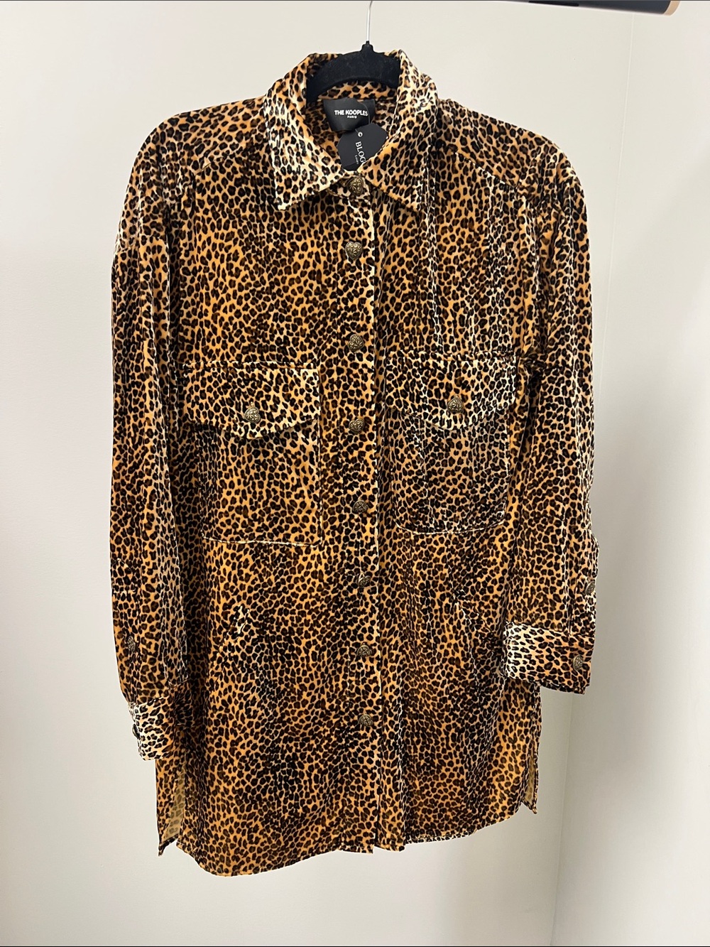 The Kooples Leopard-Print Button-Down Shirt in Brown and Black
